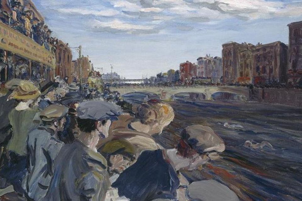 The Liffey Swim by Jack B Yeats won a silver medal at the 1924 Olympics in a category called Concourse d’Art. Photo: The National Gallery of Ireland