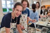 thumbnail: German Exchange students enjoying baking at the Home Ec room at St Mary's secondary school. 