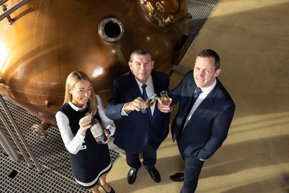 Managing Director of Boann Distillery Patrick Cooney; AIB’s Head of New Business Team Dublin and East, Joanna McFadden; and AIB’s Director, New Business in Dublin and East, Aidan Finnan