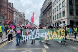 thumbnail: People take part in an anti-racism rally in Dublin. Photo: PA