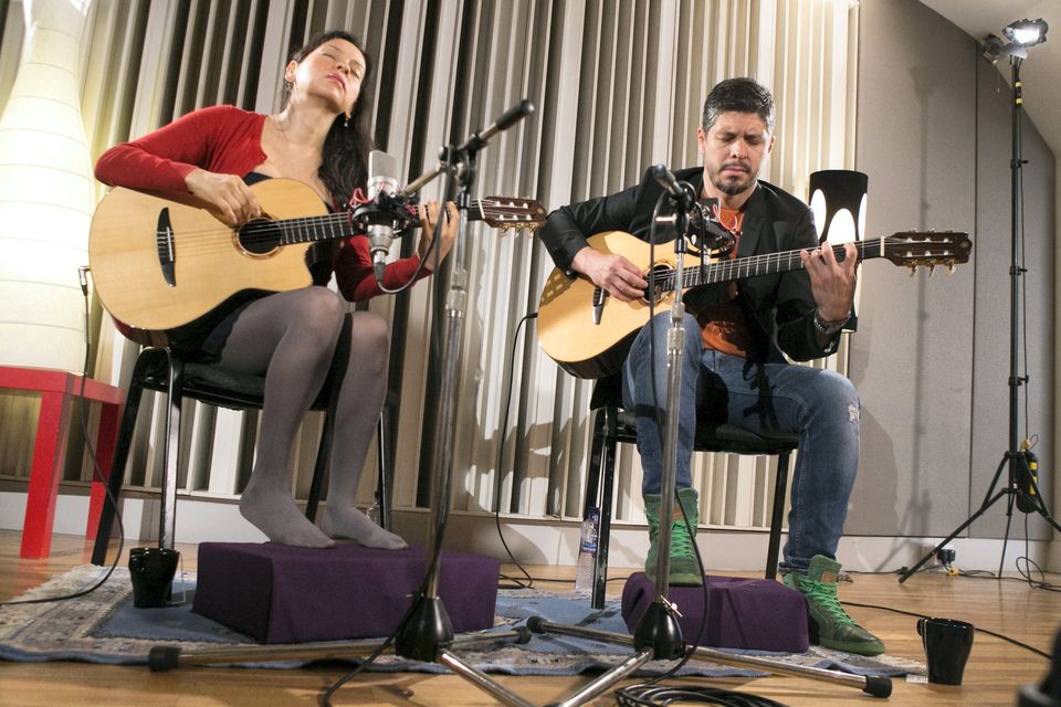 Rodrigo Y Gabriela during the recording of their Windmill Lane Session