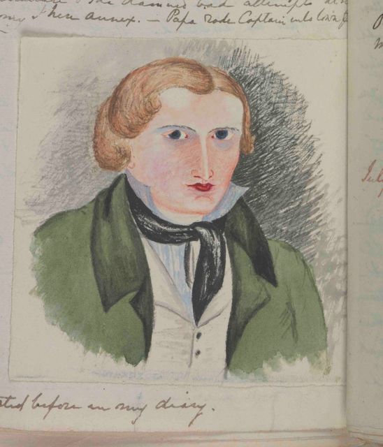 Self-portrait in the journal of James Christopher Kenney