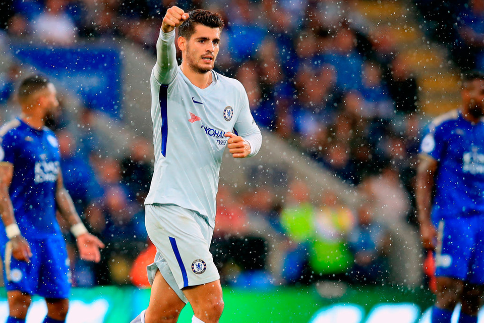 New signing Alvaro Morata was on target for Chelsea at the King Power Stadium. Photo: PA Wire