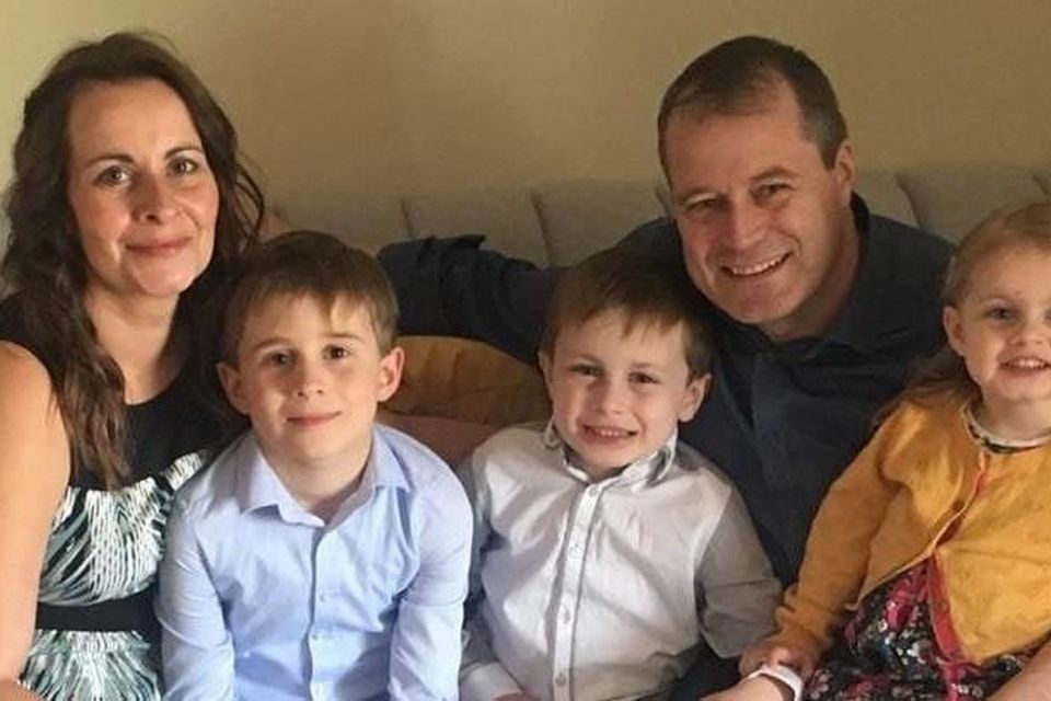 Deirdre Morley with husband Andrew McGinley and their children Carla, Conor and Darragh