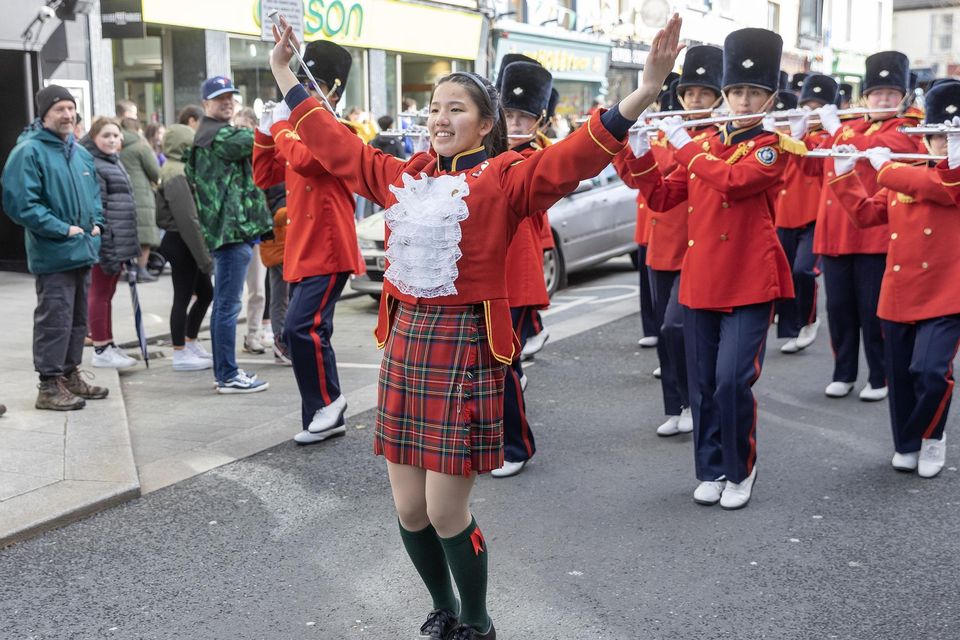The band came from a very successful performance at Dublin's St Patrick's Day Parade.