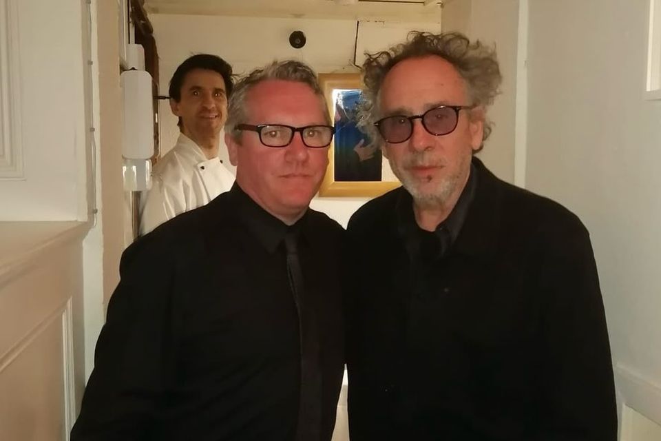 Director Tim Burton pictured in Guinea Pig restaurant over the weekend