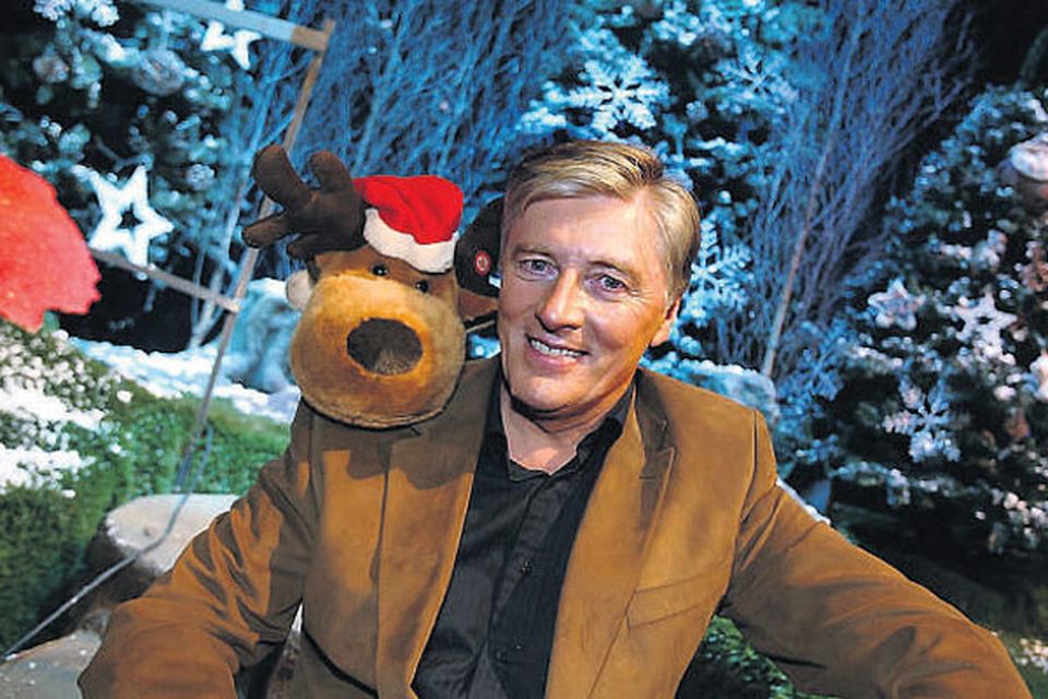 TV Presenter Pat Kenny has some fun with Rudolph the Reindeer yesterday at RTE studios in Dublin ahead of tonight's annual 'Late
Late Toy Show'