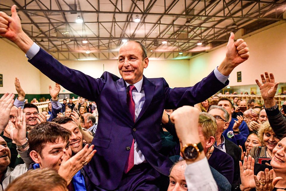 Celebration: But Micheál Martin has not spoken publicly since the General Election results were announced. Photo: Jeff J Mitchell/Getty Images