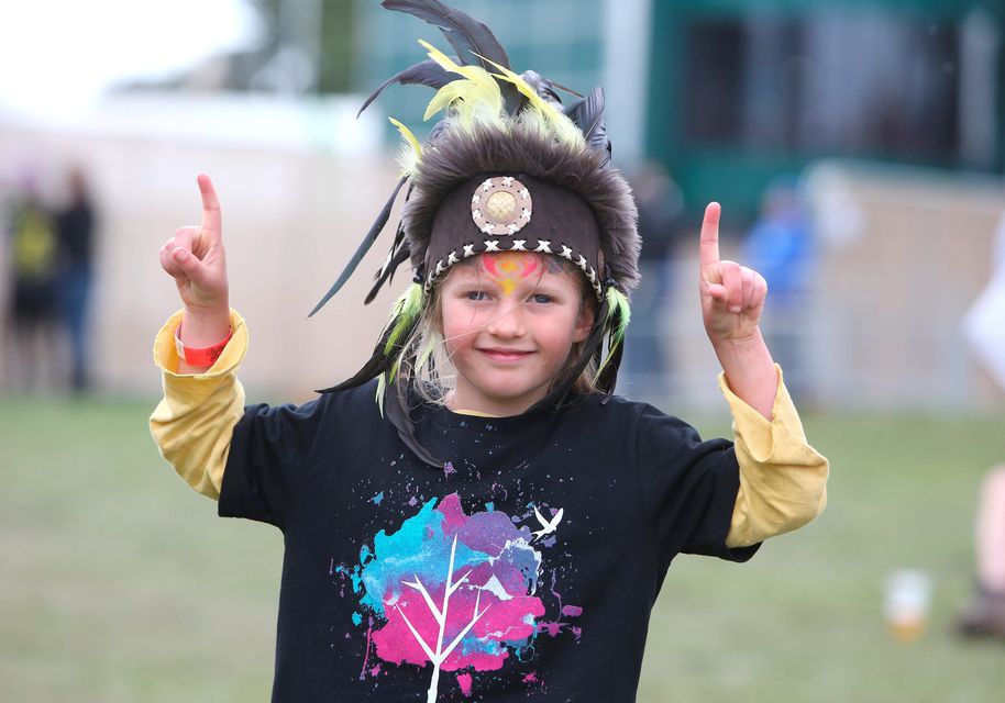 Leah Barron, 7,  enjoys herself at the  Electric Picnic Music Festival at Stradbally, Co. Laois. Picture credit; Damien Eagers 31/8/2014