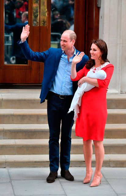 The Duke and Duchess of Cambridge and their newborn son outside the Lindo Wing at St Mary's Hospital in Paddington, London