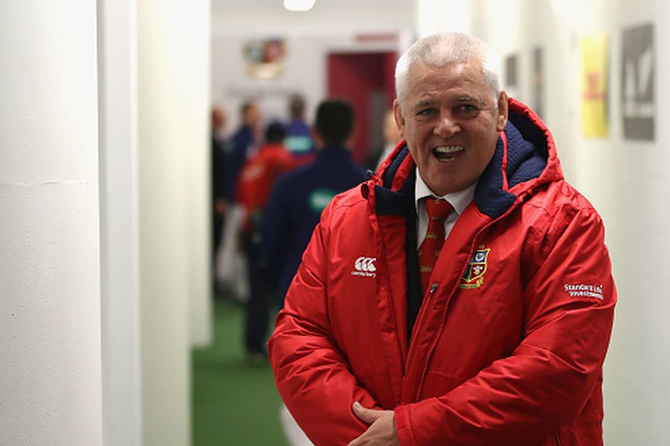Warren Gatland the head coach of the Lions looks on during the third Test match between the New Zealand All Blacks and the British & Irish Lions at Eden Park on July 8, 2017 in Auckland, New Zealand.  (Photo by Phil Walter/Getty Images)