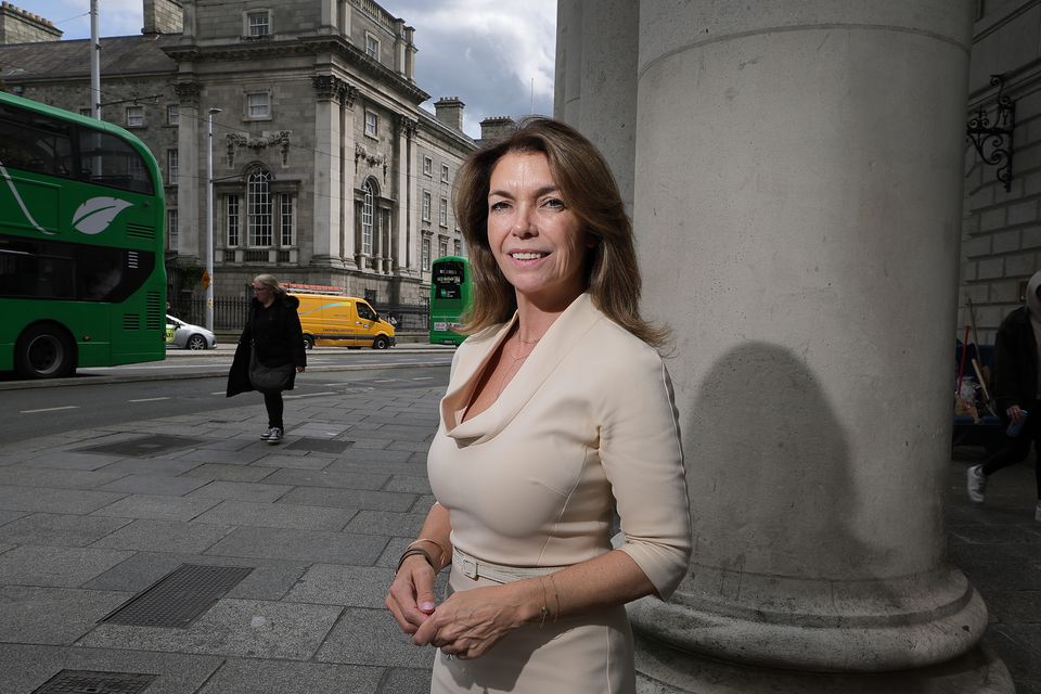 Irish-American business woman Elaine Brennan, who is executive director at Northwell Health, photographed at College Green in Dublin. Photo: Frank McGrath