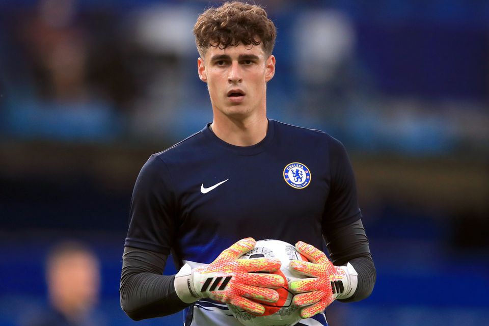 Frank Lampard has challenged Kepa Arrizabalaga, pictured, to define Chelsea’s new era in goal (Adam Davy/NMC Pool)