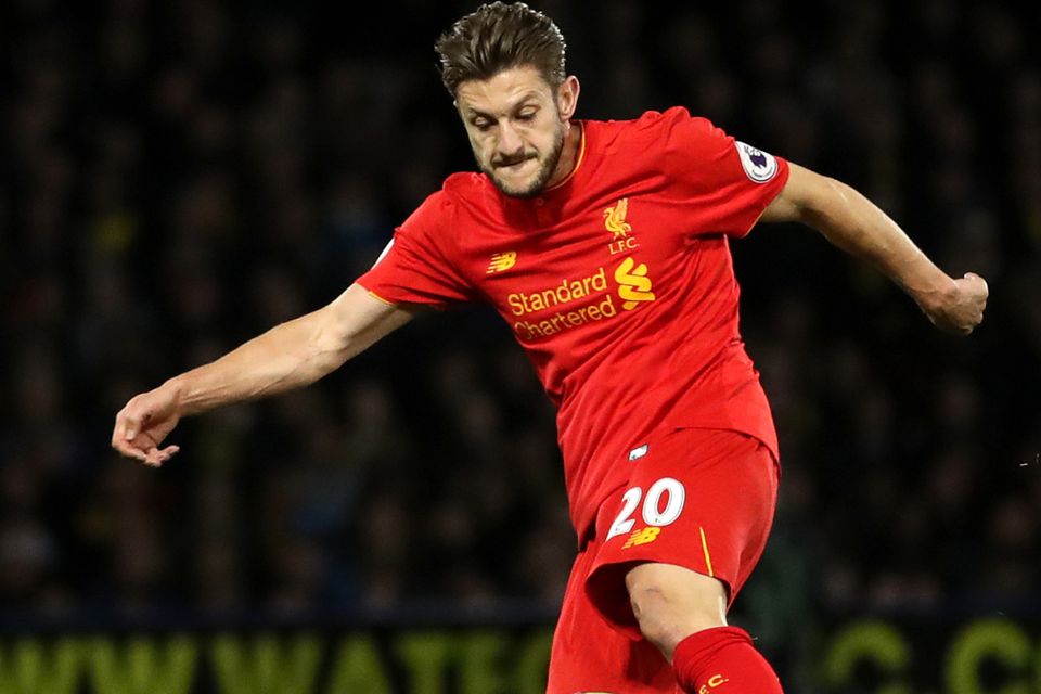 Adam Lallana is yet to play for Liverpool this season because of a thigh injury