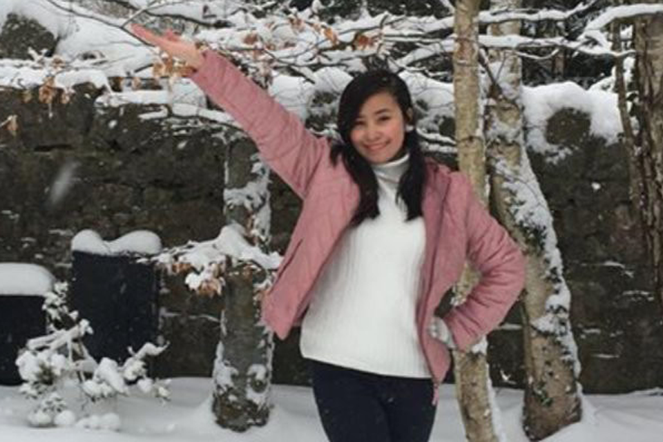 Jastine Valdez in a photo from her Facebook page