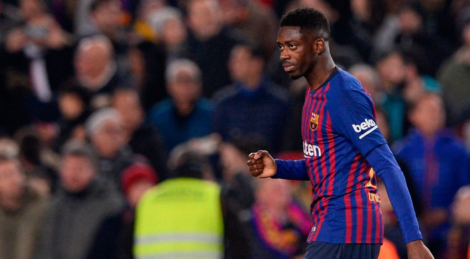 STILL AN OPTION: Barcelona’s Ousmane Dembele is said to be back on Liverpool’s shopping list,