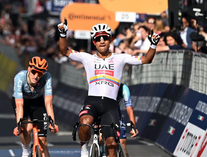 Jhonatan Narvaez takes stage four in the Giro d’Italia as Giulio Ciccone grabs the pink jersey