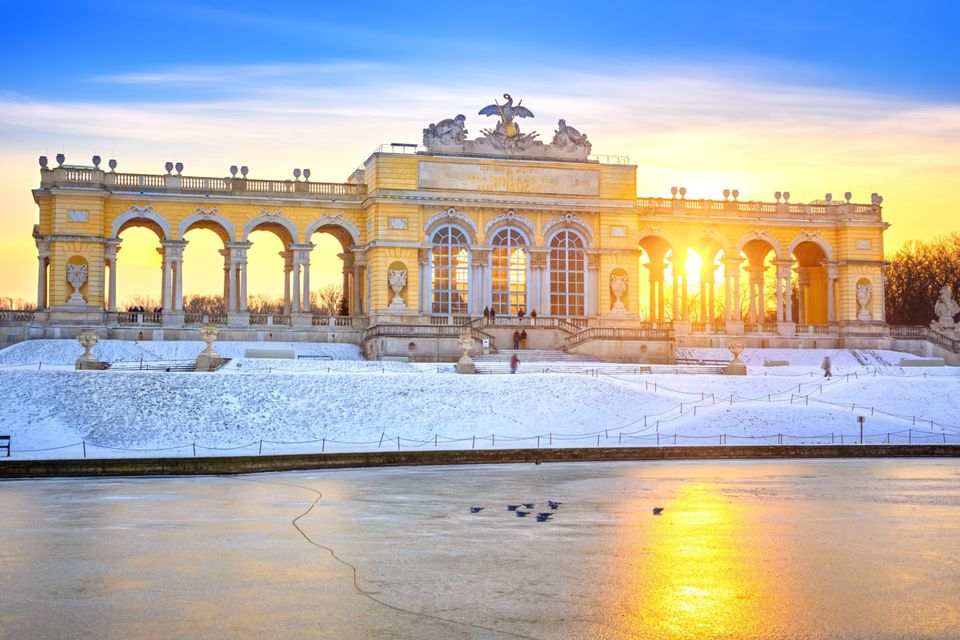Gloriette at winter, Schonbrunn Palace, Vienna