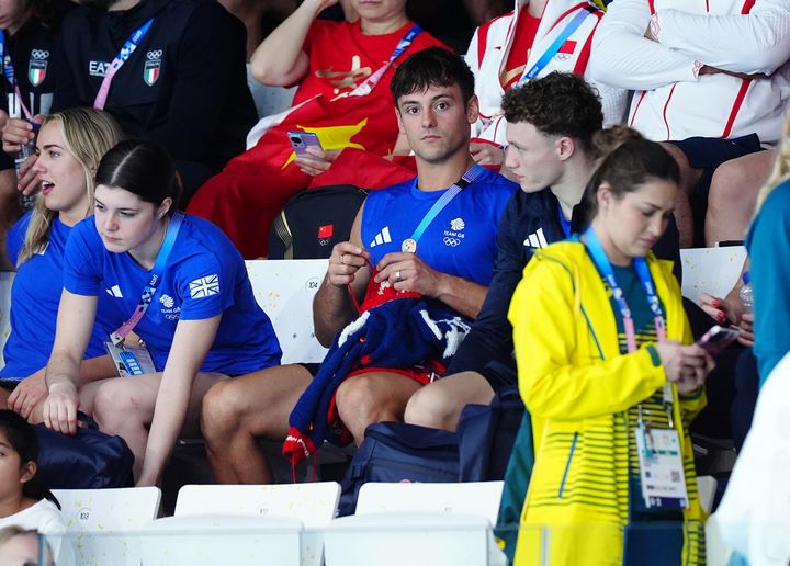 Tom Daley knitting again as he watches diving teammates win first Team GB medal