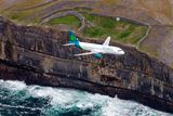 thumbnail: An Aer Lingus aircraft with new livery photographed over Ireland's west coast. Pic: Frank Grealish
