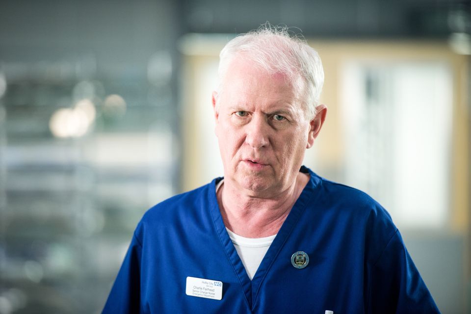 Derek Thompson as Charlie Fairhead in the BBC medical drama, Casualty (Warren Orchard/BBC/PA)