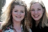 thumbnail: Keelin McGinn, Dungarvan, Co Waterford (left) and Femke Hendriks,who travelled from Amtersdam in Holland who auditioned for X Factor at Croke Park yesterday.Pic Tom Burke 8/4/2015