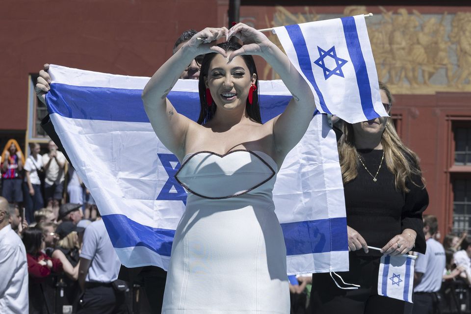 Israel’s Yuval Raphael (Peter Schneider/Keystone via AP)