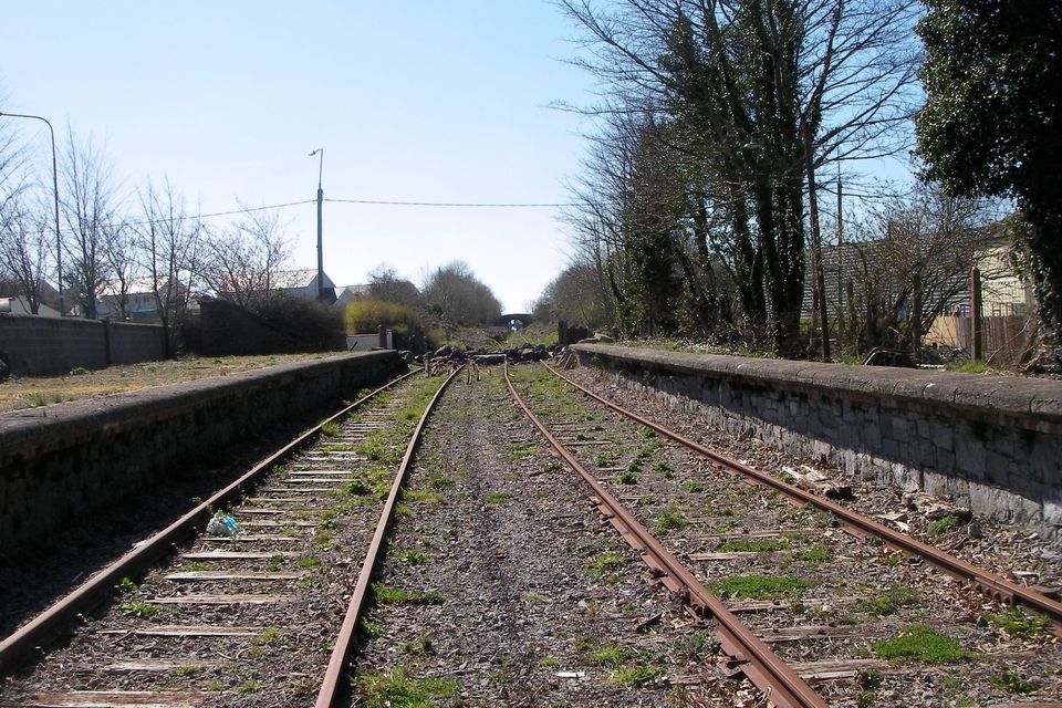 The Western Rail Corridor looking southwest from Tubbercurry station.