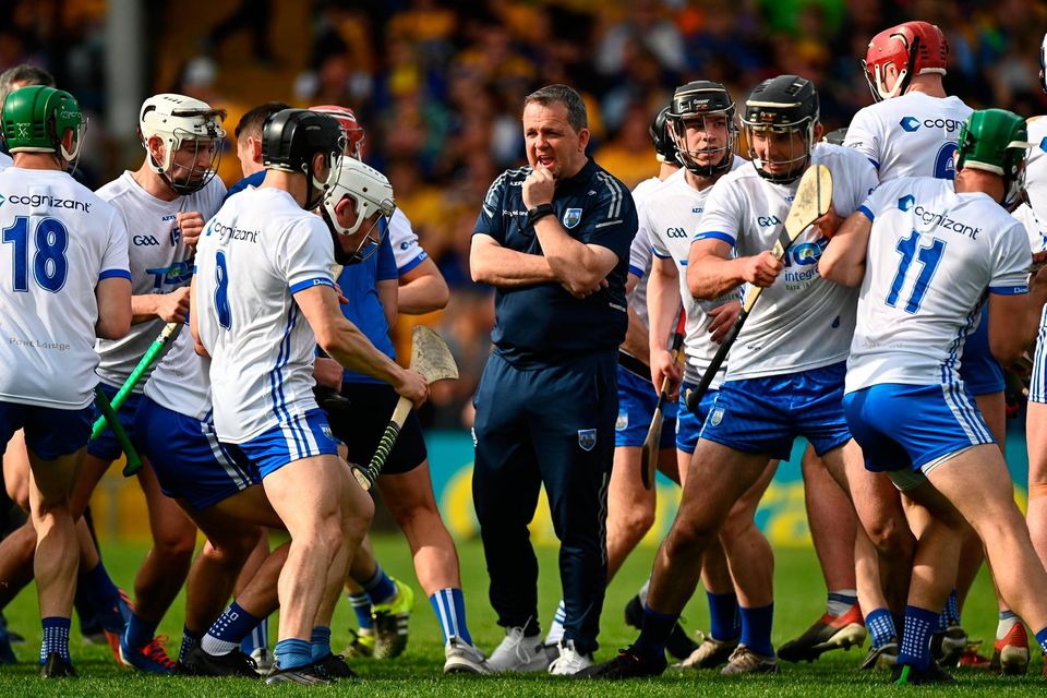 Waterford manager Davy Fitzgerald before the Munster GAA Hurling Senior Championship Round 3 match between Waterford and Clare at FBD Semple Stadium in Thurles,