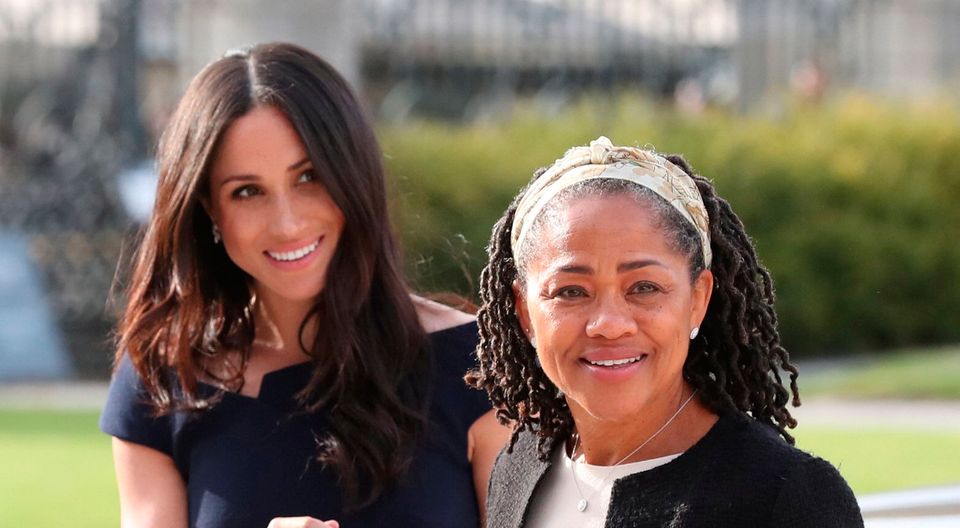 Meghan Markle and her mother, Doria Ragland, arriving at Cliveden House Hotel on the National Trust's Cliveden Estate to spend the night before her wedding to Prince Harry. Steve Parsons/Pool via REUTERS