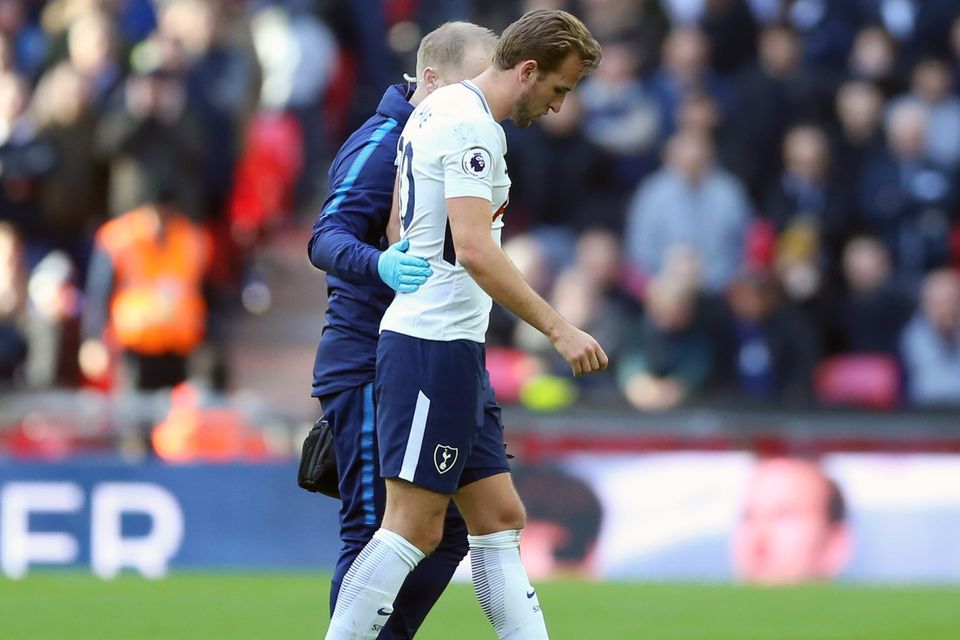 Harry Kane took a knock on his foot against Crystal Palace on Sunday