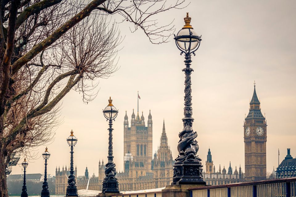 A view of the Palace of Westminster. Stock picture