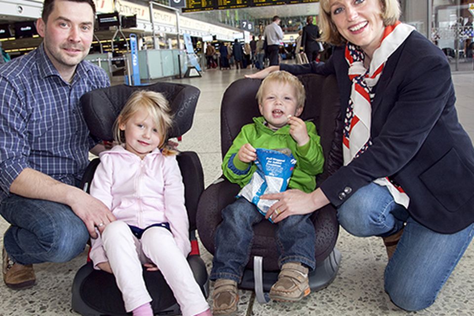 Dubliner Olivia Typrowicz, her husband Bartek and their children Anya (5) and Nicholas (2). The couple run The Stork Exchange at Dublin Airport.