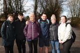thumbnail: Noah Temple, Zack Temple, Hidie Temple, Marty Temple, Gillian Curran and Anna Curran at the Scoil Chonglais sponsored walk to the top of Lugnaquilla. Photo: Joe Byrne