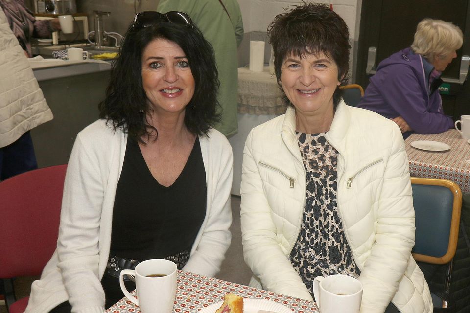 Angela Browne and Anne Crosbie at the Coffee Morning in Clonroche Community Centre.