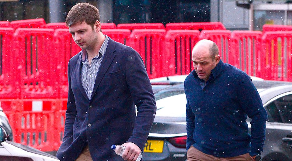 Ulster Rugby's Iain Henderson and Rory Best pictured at Laganside Magistrates court 
Picture: Pacemaker.