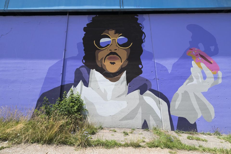 A mural of Prince near the Flats. Photo: Cody York