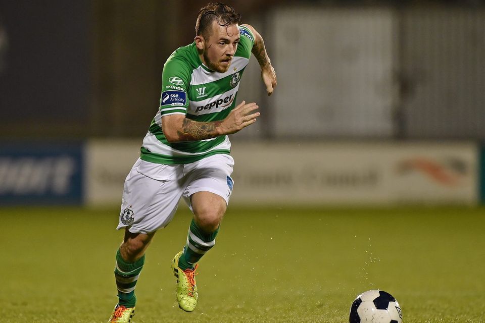 Gary McCabe bagged his 12th goal of the campaign from the penalty spot as Shamrock Rovers saw off Limerick at Tallaght Stadium. Picture credit: Barry Cregg / SPORTSFILE