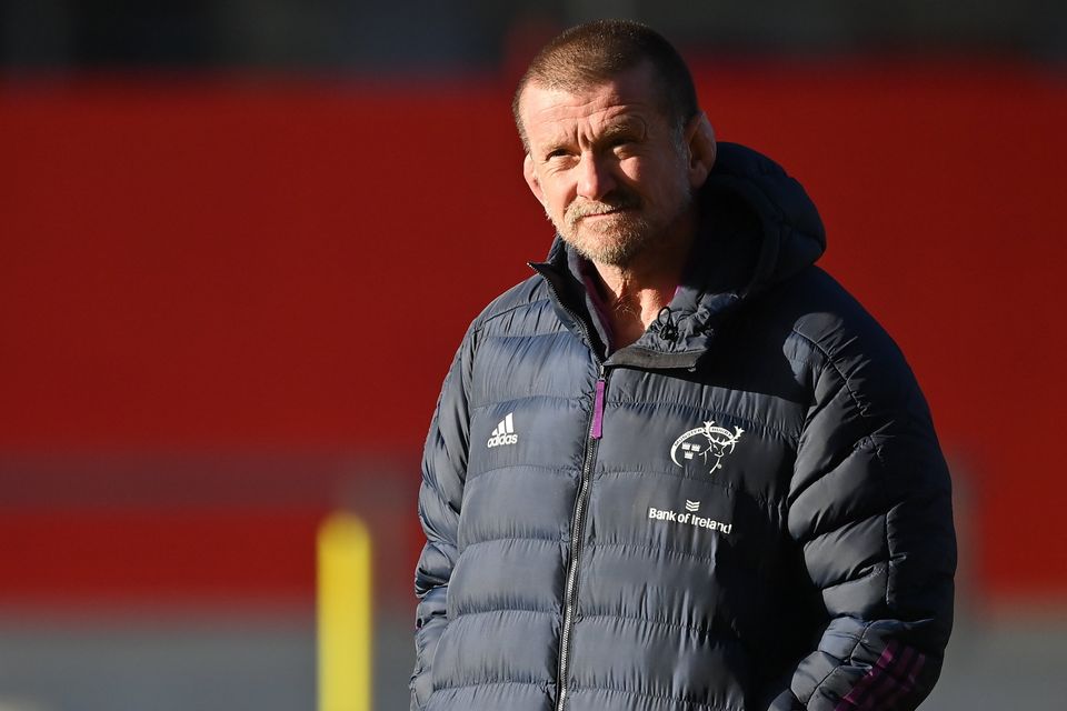 18 January 2023; Head coach Graham Rowntree during a Munster rugby squad training session at Thomond Park in Limerick. Photo by Brendan Moran/Sportsfile