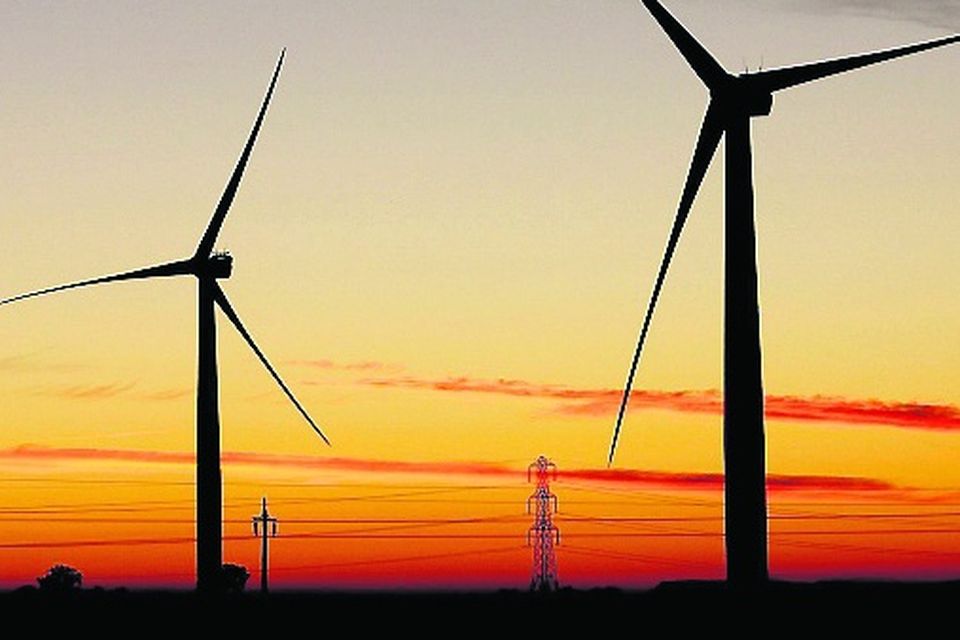 Wind Turbines...Power turbines in Hartlepool, at dawn