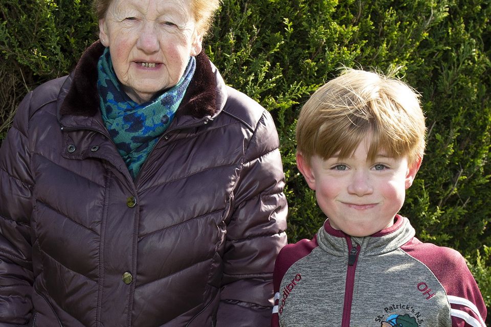 Celia Lancaster with grandson Óisín Hayden.