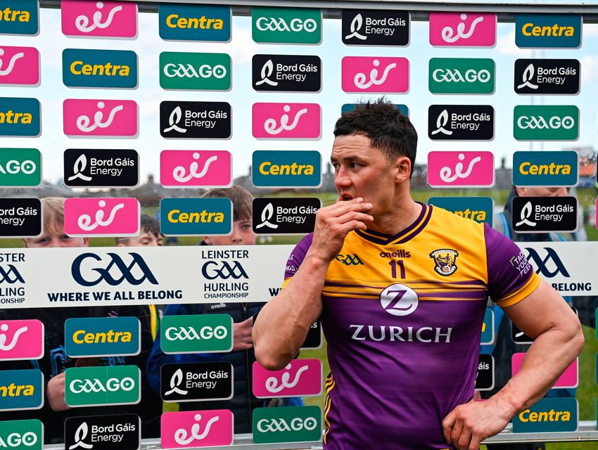 Lee Chin of Wexford dejected after his side's defeat