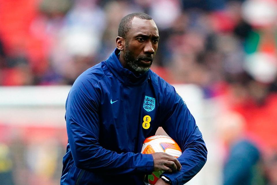 England assistant coach Jimmy Floyd Hasselbaink. Photo: Reuters