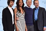 thumbnail: British actors (L-R) Ben Whishaw, Naomi Harris, Daniel Craig and Ralph Fiennes pose during an event to launch the 24th James Bond film 'Spectre' at Pinewood Studios at Iver Heath in Buckinghamshire, west of London, on December 4, 2014. French actress Lea Seydoux and Italian star Monica Bellucci will star alongside Britain's Daniel Craig in the new James Bond film 'Spectre', the producers said on December 4 at the historic Pinewood Studios. AFP PHOTO / BEN STANSALL        (Photo credit should read BEN STANSALL/AFP/Getty Images)