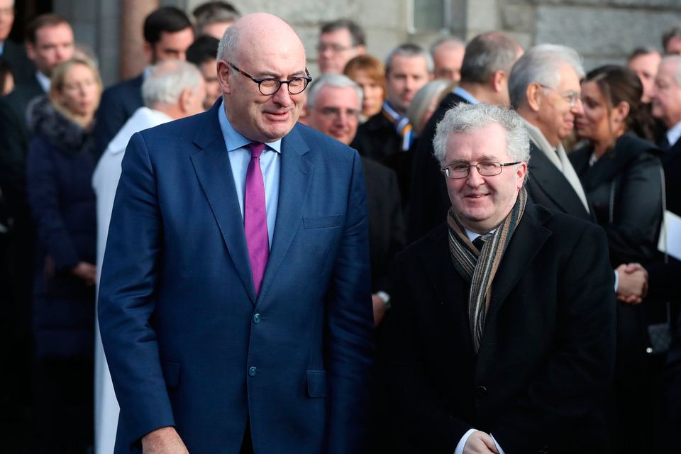 Trouble: Phil Hogan (left) and Seamus Woulfe were both at the ‘golfgate’ dinner. Photo: Niall Carson/PA Wire