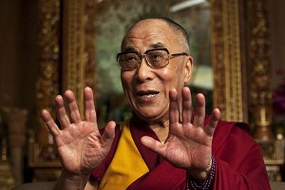 The Dalai Lama gestures during an interview at his residence in Dharmsala, northern India (AP)