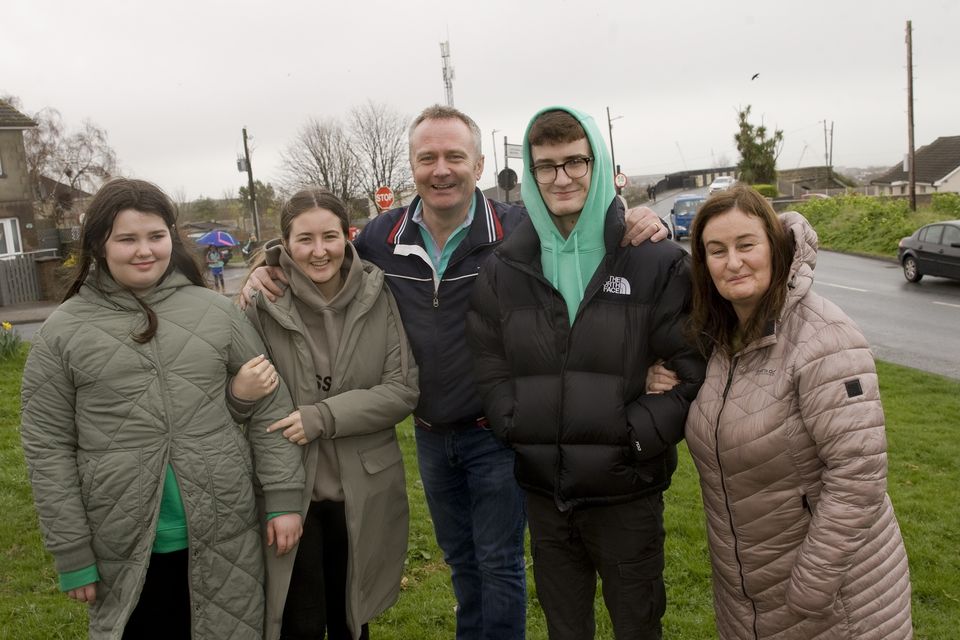 Ameia,Anna, Colm, Kevin and Mary Mc Keogh St. Patrick's day parade in Arklow. Photos Joe Byrne