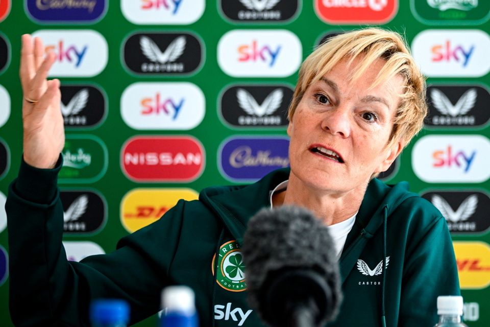 Ireland manager Vera Pauw during a Republic of Ireland women training camp squad announcement