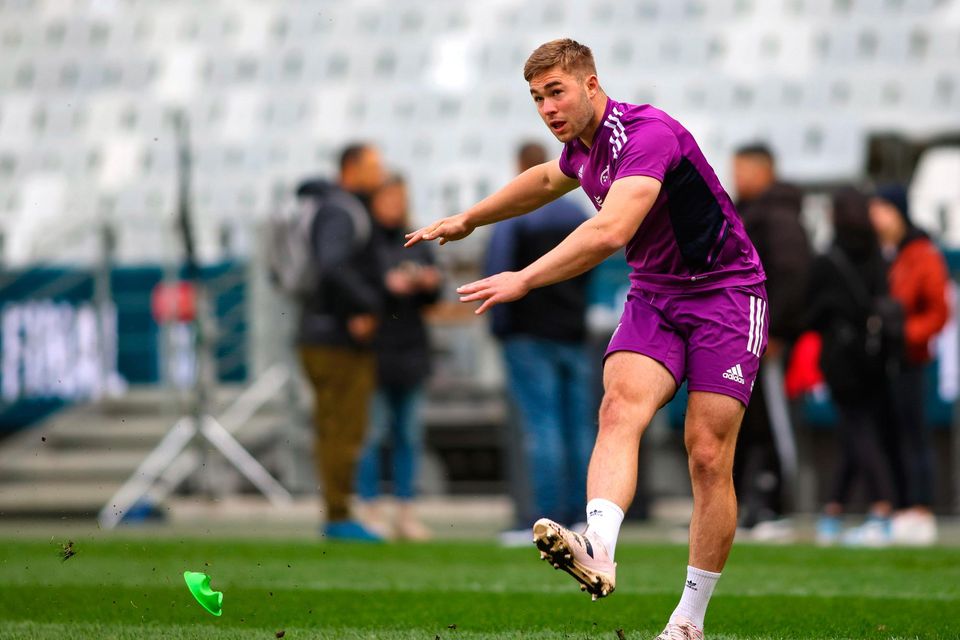 Jack Crowley during Munster's captain’s run at DHL Stadium in Cape Town, South Africa. Photo: Sportsfile