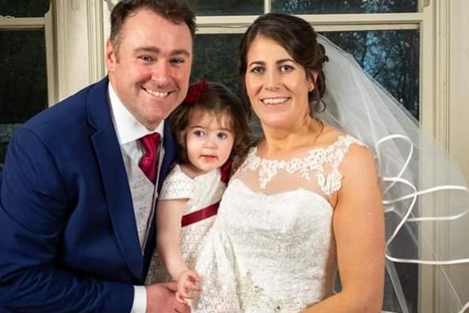 Trevor Gilligan pictured with wife Elaine and daughter Chloe